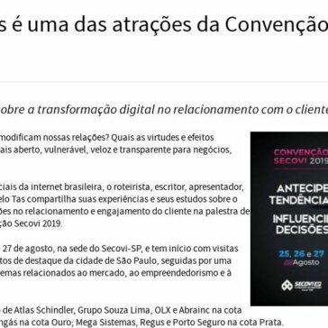 Marcelo Tas é uma das atrações da Convenção Secovi 2019 -Secovi-SP