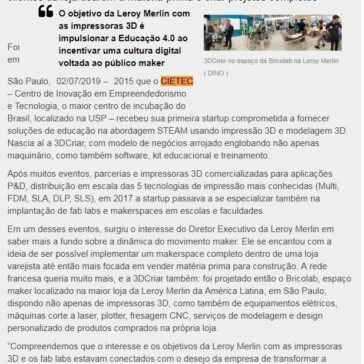 Bricolab é o espaço maker dentro da maior Leroy Merlin da América Latina- Falando de Gestão
