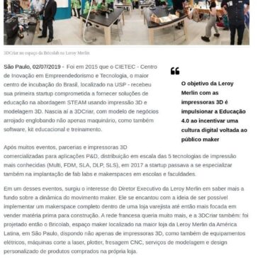 Bricolab é o espaço maker dentro da maior Leroy Merlin da América Latina- Llaranjas
