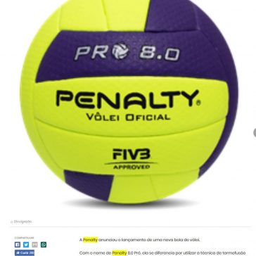 Penalty lança nova bola de vôlei- Web Volei