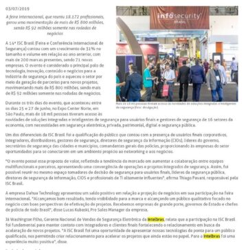 ISC Brasil 2019 aquece a indústria de segurança com soluções integradas, conteúdo estratégico, networking e desenvolvimento de novos projetos -Ceise