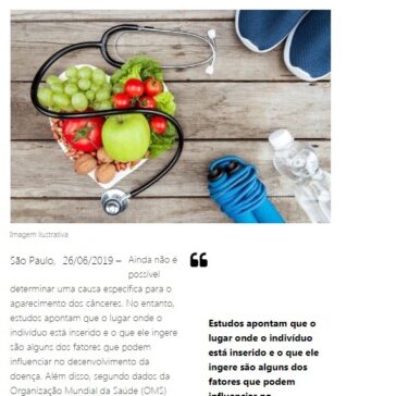 Estudos apontam relação entre o câncer e a alimentação- Comunique-se