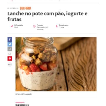 Lanche no pote com pão, iogurte e frutas – M de Mulher