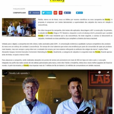Falcão troca quadra por laboratório em campanha da Penalty -Ad Online