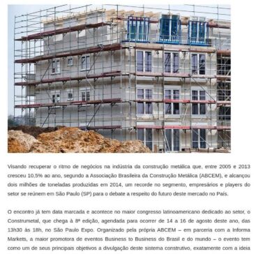 Construmetal 2019 debate o futuro da construção metálica no Brasil- Revista Capital Econômico