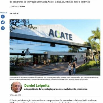Cumprindo seus compromissos no Pacto pela Inovação, Acate amplia Rede de LinkLabs -NSC Total