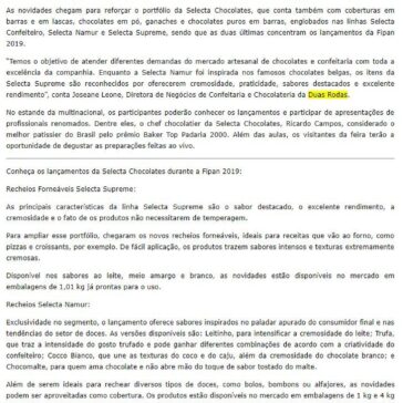 Selecta apresenta 26 novidades para o setor de chocolates – Aditivos & Ingredientes