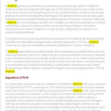 Intelbras apresenta soluções completas que utilizam Inteligência Artificial na ISC Brasil -Revista Segurança Eletrônica