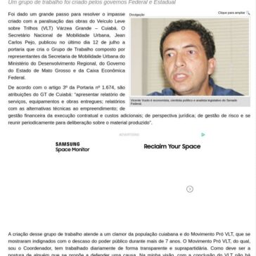 VLT: um grande passo- Repórter MT