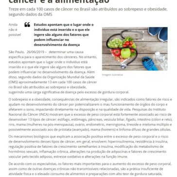 Estudos apontam relação entre o câncer e a alimentação- Saudável Top
