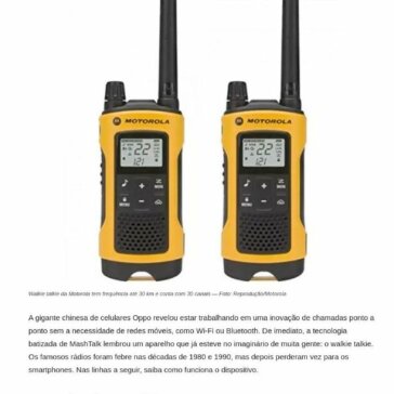 Febre nos anos 80, Walkie talkie permanece à venda no Brasil -Gazeta do Cerrado