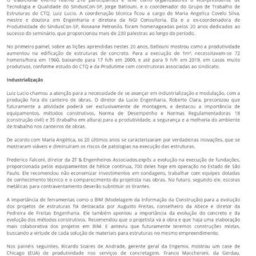 Seminário apresenta inovações em estruturas -SindusCon