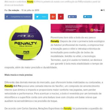 Saque inédito: Penalty cria bola de vÒlei termofusionada- Abc da Comunicação