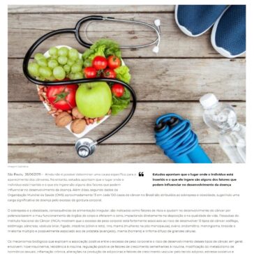 Estudos apontam relação entre o câncer e a alimentação- Revista JRS