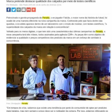 Falcão troca quadra por laboratório em campanha da Penalty- Máquina do Esporte