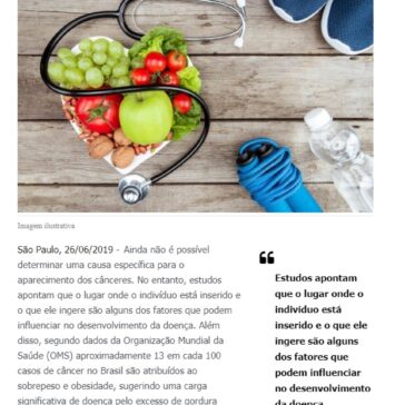 Estudos apontam relação entre o câncer e a alimentação- Falando da Noticia