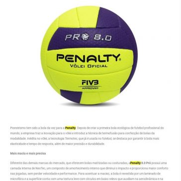 Saque inédito: Penalty cria bola de vôlei termofusionada- Paranashop