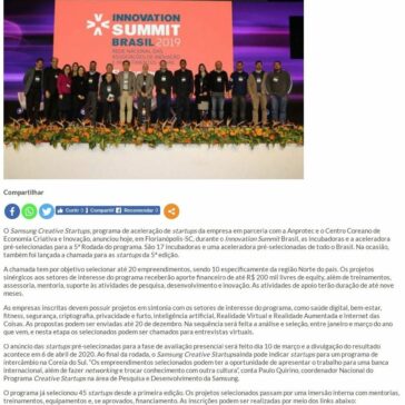 Incubadora da Unijuí está entre as 17 pré-selecionadas para o Programa Samsung Creative Startups- Noroeste Online