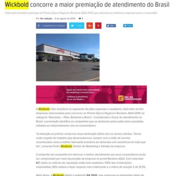 Wickbold concorre a maior premiação de atendimento do Brasil – ABC DA COMUNICAÇÃO