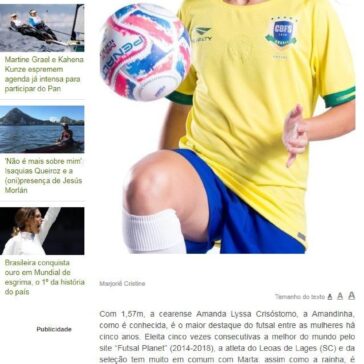 Conheça Amandinha, cinco vezes melhor do mundo no futsal com apenas 24 anos- Extra