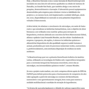 Biorrefinaria converterá biomassas renováveis em intermediários químicos verdes -Canal Executivo Blog