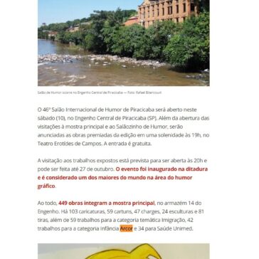 46° Salão Internacional de Humor de Piracicaba abre visitações e anuncia obras vencedoras – G1