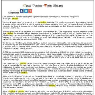 Intelbras realiza treinamento com interpretação em libras- Difundir