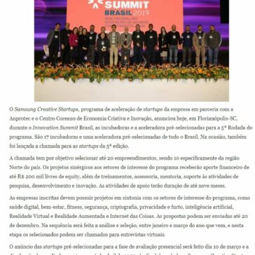 Incubadora da Unijuí está entre as 17 pré-selecionadas para o Programa Samsung Creative Startups- Unijui