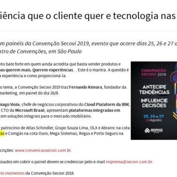 A experiência que o cliente quer e tecnologia nas nuvens- Secovi-SP