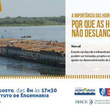 Hidrovias e os motivos do não avanço desse modal serão discutidos em seminário no Instituto de Engenharia
