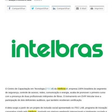 Intelbras realiza treinamento com interpretação em libras- E-Commerce News