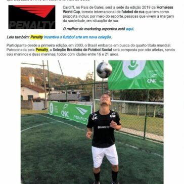 Penalty patrocina Seleção Brasileira na Homeless World Cup- Promoview