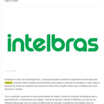 Intelbras anuncia aquisição da Seventh- Investimentos e Notícias