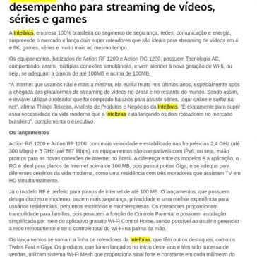 Intelbras lança roteadores de alto desempenho para streaming de vídeos, séries e games- IndustriAtividade