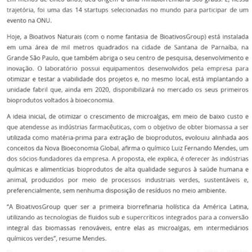 Biorrefinaria converterá biomassas renováveis em intermediários químicos verdes- Investe São Paulo