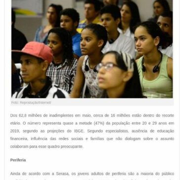 Jovens e inadimplentes: 25% da população com nome sujo tem entre 18 e 30 anos- Pensou em Sete Lagoas MG