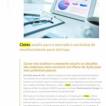 Cietec amplia para o mercado o workshop de monitoramento para startups- MTI Tecnologia