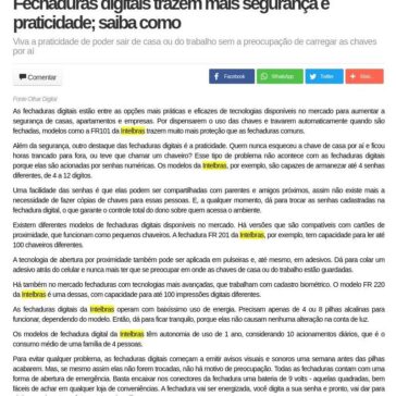 Fechaduras digitais trazem mais segurança e praticidade; saiba como- Portal Guandu