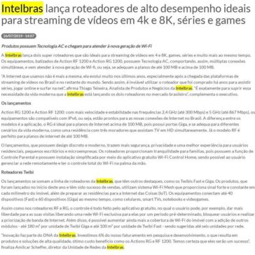 Intelbras lança roteadores de alto desempenho ideais para streaming de vídeos em 4k e 8K, séries e games- LOJAS Papelaria