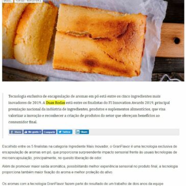 GranFlavor: Duas Rodas está entre os finalistas no FI Innovation Awards 2019 – Panificacion Latam News