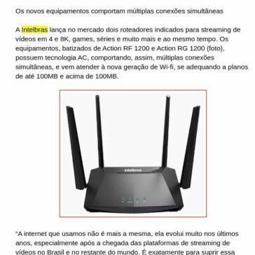 INTELBRAS LANÇA ROTEADORES DE ALTO DESEMPENHO PARA STREAMING DE VÍDEOS, SÉRIES E GAMES- Home Center View