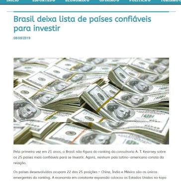 Brasil deixa lista de países confiáveis para investir- Isto é Notícia