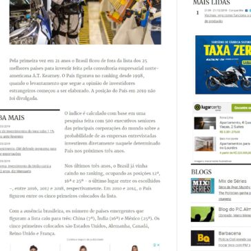 Brasil deixa lista dos 25 melhores países para investir pela 1ª vez em 21 anos- Estado de Minas Online