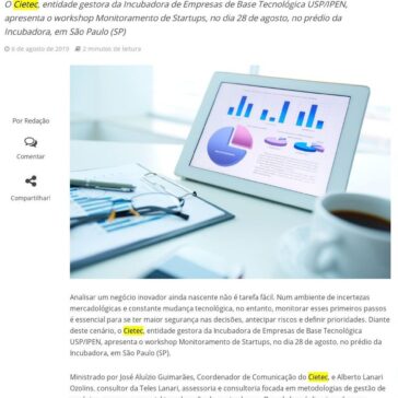 Cietec amplia para o mercado o workshop de monitoramento para startups- InforChannel