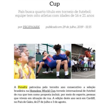 Penalty patrocina seleção brasileira na Homeless World Cup- Propmark