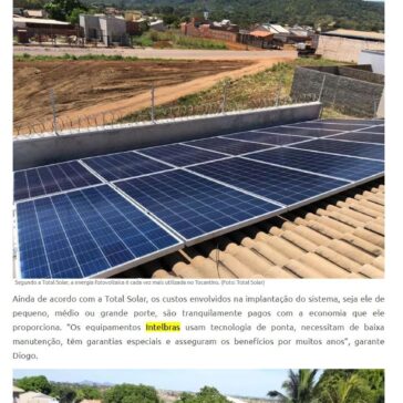 Total Solar orienta sobre uso da energia fotovoltaica que tem forte crescimento no Tocantins- Surgiu