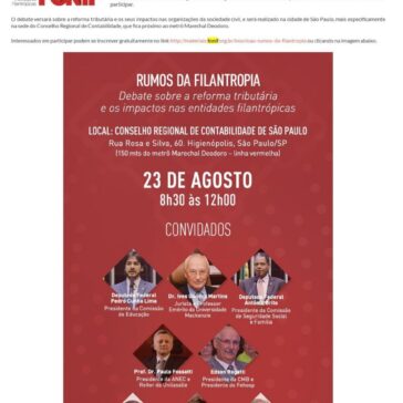 FONIF debaterá a reforma tributária e o seu impacto nas organizações da sociedade civil- Abcr