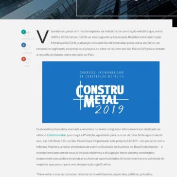 Construmetal 2019 debate futuro da construção metálica no Brasil-Home Decore