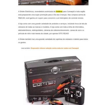 Shoke EletrÒnicos prepara super promoção para o Dia das Crianças- Clic Camaquã