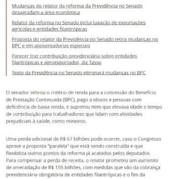 Relator desidrata reforma da Previdência em R$ 31 bi, mas prevê compensações- Terra